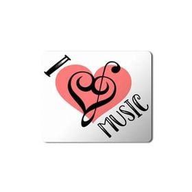 Art Hediye I Love Music 2 Baskılı 23x19 cm Mouse Pad