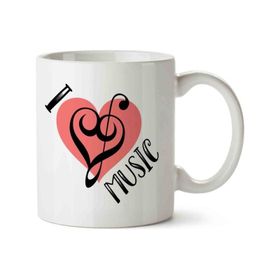 Art Hediye I Love Music 2 İki Tarafı Baskılı Kupa Bardak