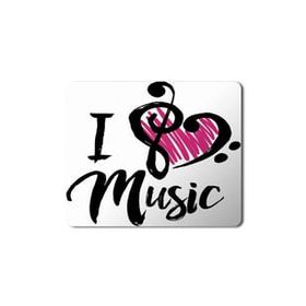 Art Hediye I Love Music Baskılı 23x19 cm Mouse Pad