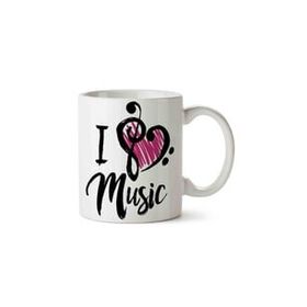 Art Hediye I Love Music İki Tarafı Baskılı Kupa Bardak