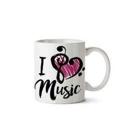 Art Hediye I Love Music İki Tarafı Baskılı Kupa Bardak