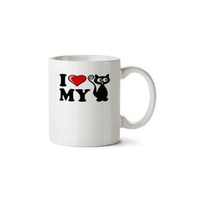 Art Hediye I Love My Cat Kedi İki Tarafı Baskılı Kupa