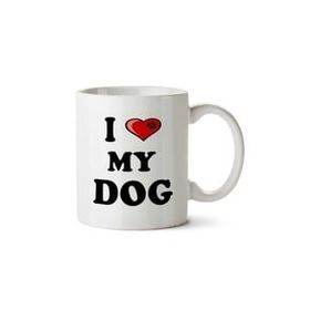 Art Hediye I Love My Dog Kalp İki Tarafı Baskılı Kupa