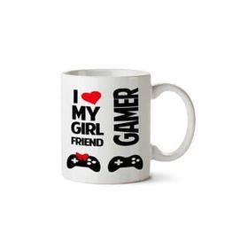 Art Hediye I Love My Girl Friends Gamer İki Tarafı Baskılı Kupa