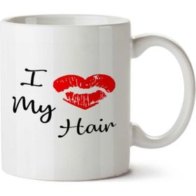 Art Hediye I Love My Hair İki Tarafı Baskılı Kupa