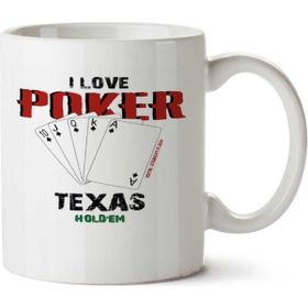 Art Hediye I Love Poker İki Tarafı Baskılı Kupa