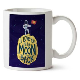 Art Hediye I Love You To The Moon And Back Iki Tarafı Baskılı Kupa Bardak