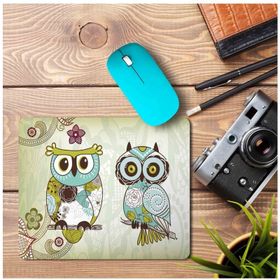 Art Hediye İkili Baykuşlar Baskılı Mouse Pad 23x19 cm Mouse Pad