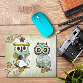 Art Hediye İkili Baykuşlar Baskılı Mouse Pad 23x19 cm Mouse Pad