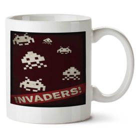 Art Hediye Invaders Ik Tarafı Baskılı Kupa Bardak