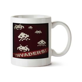 Art Hediye Invaders Ik Tarafı Baskılı Kupa Bardak