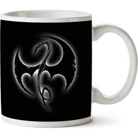 Art Hediye Iron Fist Dragon Symbol Glow İki Tarafı Baskılı Kupa Bardak