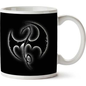 Art Hediye Iron Fist Dragon Symbol Glow İki Tarafı Baskılı Kupa Bardak