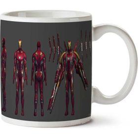 Art Hediye Iron Man Görünüşü İki Tarafı Baskılı Kupa Bardak
