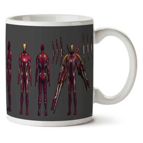 Art Hediye Iron Man Görünüşü İki Tarafı Baskılı Kupa Bardak