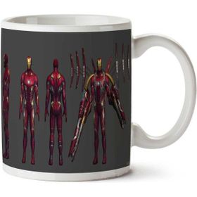 Art Hediye Iron Man Görünüşü İki Tarafı Baskılı Kupa Bardak