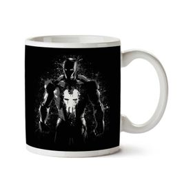 Art Hediye Iron Man Punisher Splatter İki Tarafı Baskılı Kupa Bardak