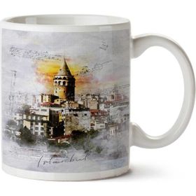 Art Hediye Istanbul City By Iki Tarafı Baskılı Kupa Bardak