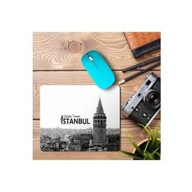 Art Hediye İstanbul Galata Towers Baskılı 23x19 cm Mouse Pad