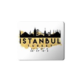 Art Hediye İstanbul Türkiye Koordinatlar Baskılı 23x19 cm Mouse Pad