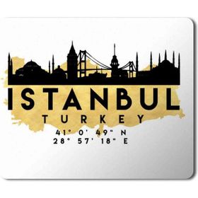 Art Hediye İstanbul Türkiye Koordinatlar Baskılı 23x19 cm Mouse Pad
