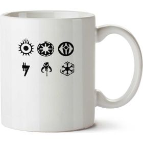 Art Hediye Jedi Star Wars Symbol İki Tarafı Baskılı Kupa Bardak