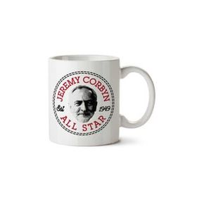 Art Hediye Jeremy Corbyn All Star Converse Logo İki Tarafı Baskılı Kupa Bardak