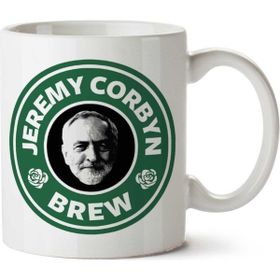 Art Hediye Jeremy Corbyn Brew Starbucks Logo İki Tarafı Baskılı Kupa Bardak