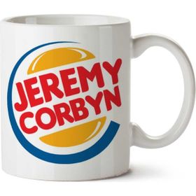 Art Hediye Jeremy Corbyn Burger King Logo İki Tarafı Baskılı Kupa Bardak