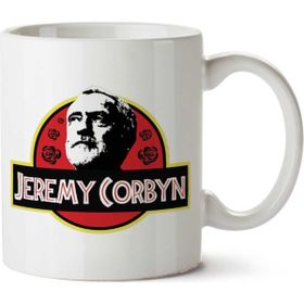 Art Hediye Jeremy Corbyn Jurassic Park Logo İki Tarafı Baskılı Kupa Bardak