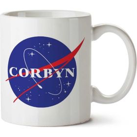 Art Hediye Jeremy Corbyn Nasa Logo İki Tarafı Baskılı Kupa Bardak