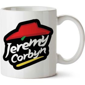 Art Hediye Jeremy Corbyn Pizza Hut Logo İki Tarafı Baskılı Kupa Bardak