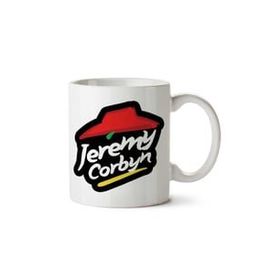 Art Hediye Jeremy Corbyn Pizza Hut Logo İki Tarafı Baskılı Kupa Bardak