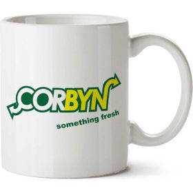Art Hediye Jeremy Corbyn Something Fresh Subway Logo İki Tarafı Baskılı Kupa Bardak