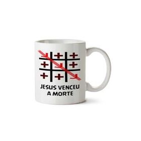 Art Hediye Jesus Venceu A Morte İki Tarafı Baskılı Kupa Bardak