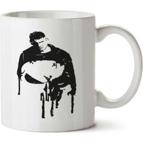 Art Hediye Justiceira O Malvado Do Punisher İki Tarafı Baskılı Beyaz Kupa