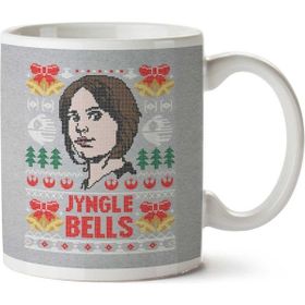 Art Hediye Jyngle Bells Jyn Erso Star Wars Rogue One 01 İki Tarafı Baskılı Kupa Bardak