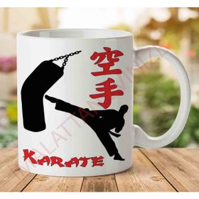 Art Hediye Karate Hareket iki Tarafı Baskılı Kupa Bardak