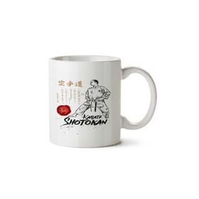 Art Hediye Karate Shotokan Dojokun Eskiz İki Tarafı Baskılı Kupa Bardak