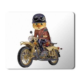Art Hediye Kedi Motor Süren Kedi Cat Baskılı 23x19 cm Mouse Pad