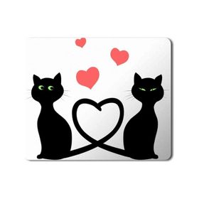 Art Hediye Kedi Seni Seviyorum Love Baskılı 23x19 cm Mouse Pad