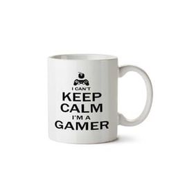 Art Hediye Keep Calm Gamer İki Tarafı Baskılı Beyaz Kupa