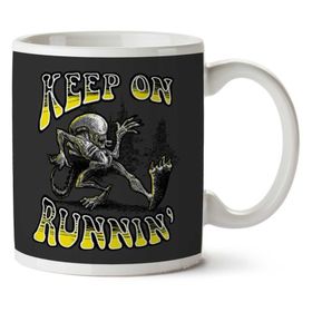 Art Hediye Keep On Running Aliens Xenomorph İki Tarafı Baskılı Kupa Bardak