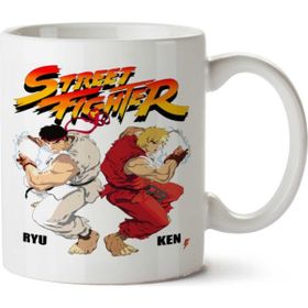Art Hediye Ken &ryu Street Fighter İki Tarafı Baskılı Kupa Bardak