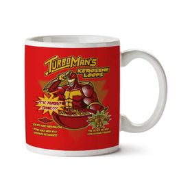 Art Hediye Kerosene Loops Turbo Man Jingle All The Way Cereal İki Tarafı Baskılı Kupa Bardak