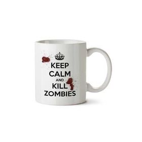 Art Hediye Kill Zombies Twd İki Tarafı Baskılı Beyaz Kupa