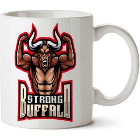 Art Hediye King Buffalo İki Tarafı Baskılı Kupa Bardak