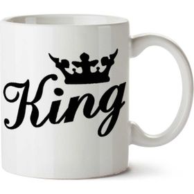 Art Hediye King Kral 2İki Tarafı Baskılı Kupa Bardak