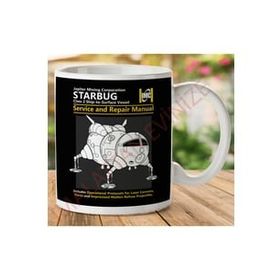 Art Hediye Kırmızı Cüce Starbug Servis Ve Onarım Kılavuzu İki Tarafı Baskılı Kupa Bardak