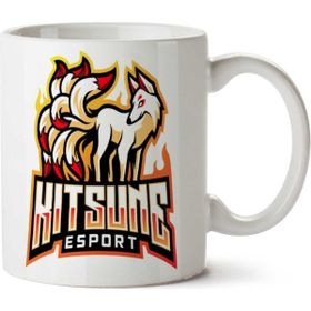 Art Hediye Kitsune Esport İki Tarafı Baskılı Kupa